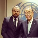 Leonardo DiCaprio Poses With U.N. Secretary General Ban Ki-moon in First Instagram Post