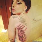 Lady GaGa Debuts Monster Hand Tattoo