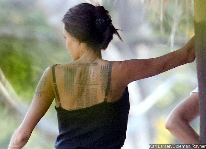 Angelina Jolie Shows Off  Three New Tattoos