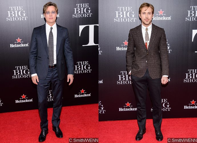 Brad Pitt and Ryan Gosling Handsomely Hit Red Carpet of 'The Big Short' N.Y. Premiere