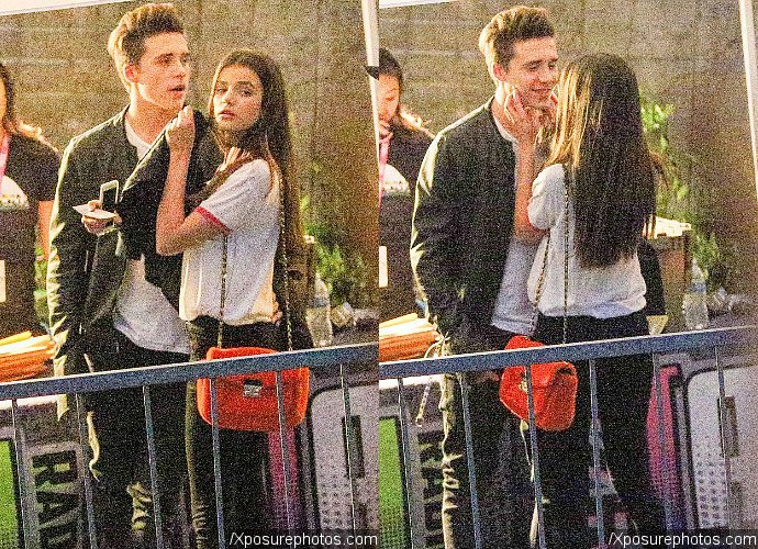 Brooklyn Beckham's Rumored Girlfriend Playfully Caresses His Face at Concert