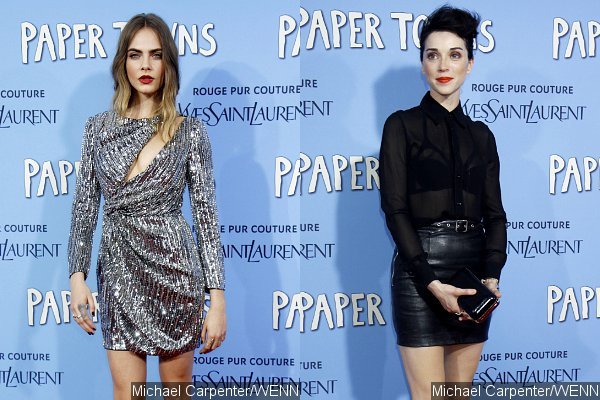 Cara Delevingne Takes St. Vincent to 'Paper Towns' Premiere, Shoots Down Breakup Rumors