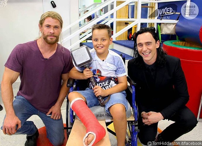 Chris Hemsworth and Tom Hiddleston Bring Thor and Loki to Children Hospital in Australia