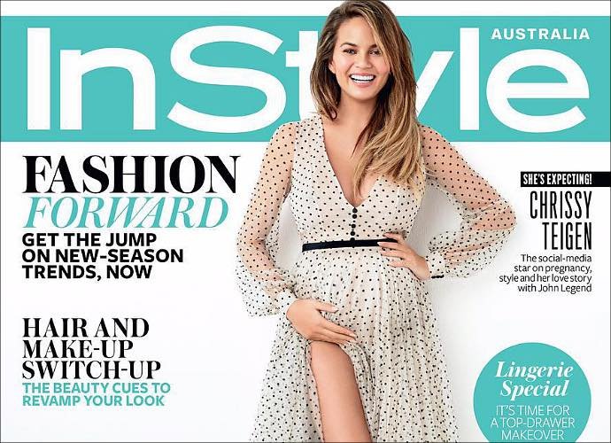 Pregnant Chrissy Teigen Pokes Fun at Her Photo for InStyle Australia