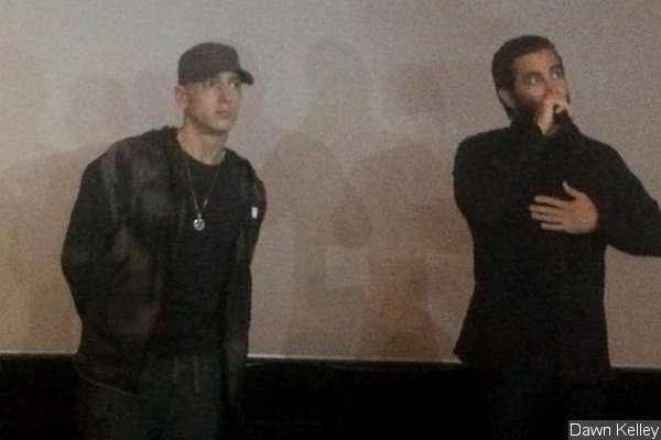 Eminem and Jake Gyllenhaal Surprise Fans at 'Southpaw' Detroit Screening
