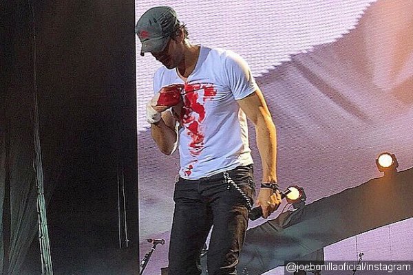Enrique Iglesias Performs With Bloody Hand After Slicing His Fingers on Drone Onstage