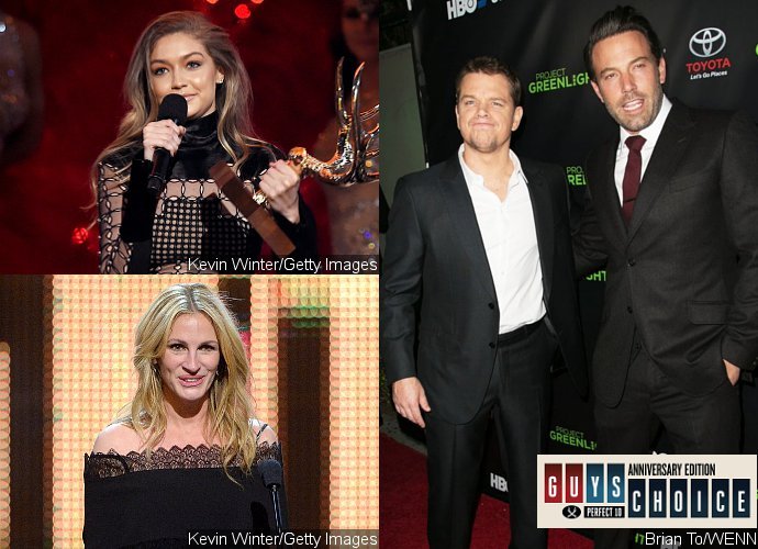 Gigi Hadid, Ben Affleck, Matt Damon, Julia Roberts Win at Guys Choice Awards 2016