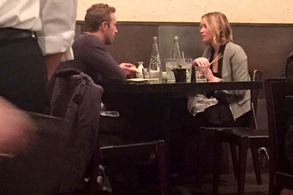 Jennifer Lawrence and Chris Martin Spotted on Dinner Date