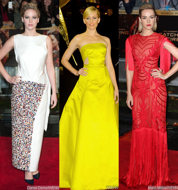 Jennifer Lawrence, Elizabeth Banks and Jena Malone Dazzle at 'Catching ...