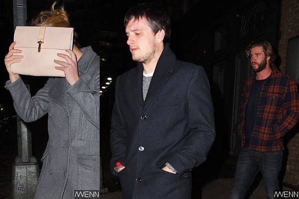 Jennifer Lawrence Goes for Dinner With Liam Hemsworth and Josh Hutcherson in NYC