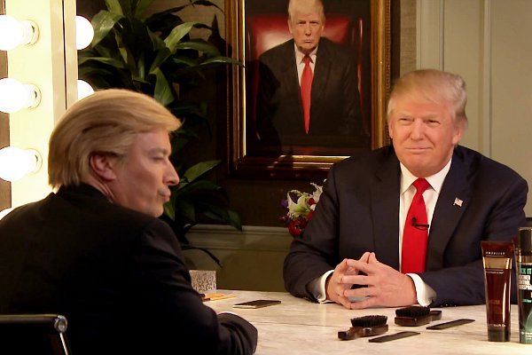Video: Jimmy Fallon Plays Donald Trump Who Interviews His Reflection on 'Tonight Show'