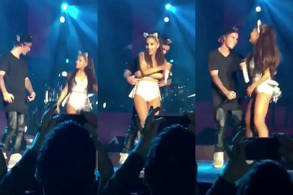 Video: Justin Bieber Makes Another Surprise Appearance at Ariana Grande's Concert