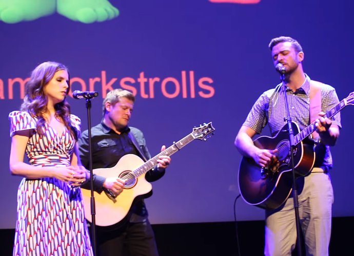 Justin Timberlake and Anna Kendrick Cover 'True Colors' at 'Trolls' Cannes Premiere