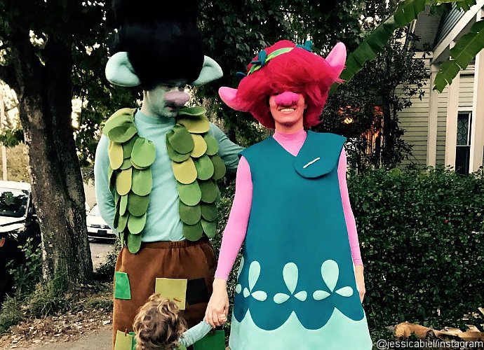 Justin Timberlake, Jessica Biel, Son Silas Dress as Trolls for Halloween. See the Rare Family Photos