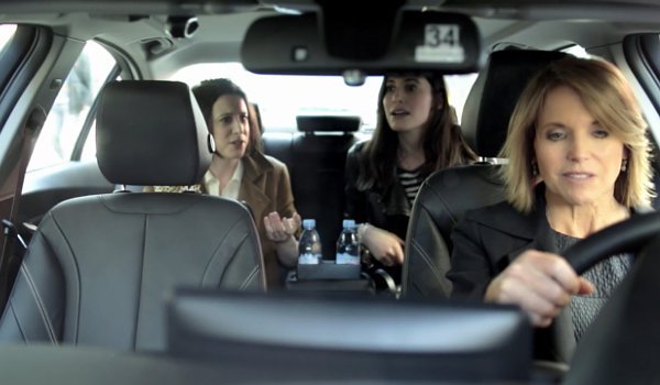 Katie Couric Drives an Uber in Parody Video