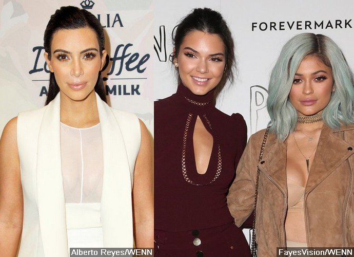 Kim Kardashian Denies Kendall and Kylie Are Feuding Over Tyga