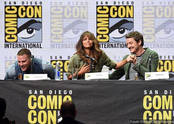 Halle Berry Chugs a Half Bottle of Whiskey at 'Kingsman 2' Comic-Con Panel