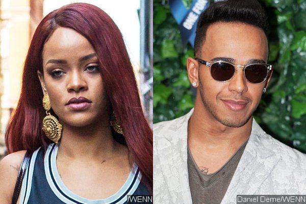 Rihanna and Lewis Hamilton Get Wet Together at Beach in Barbados