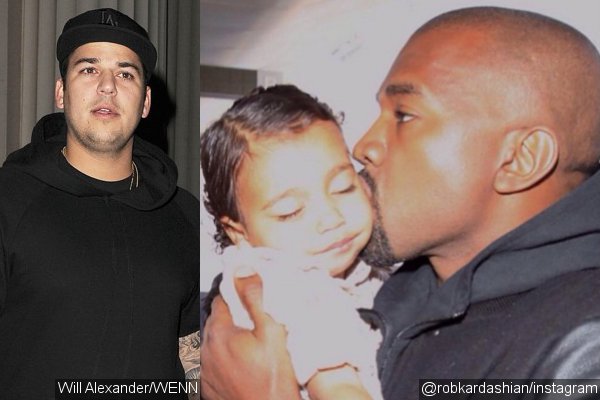 Rob Kardashian Shares Sweet Pic of Kanye and North West