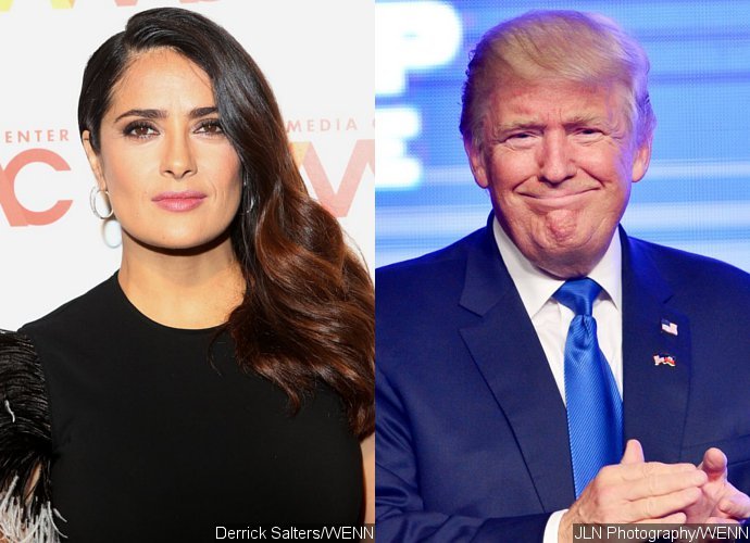 Salma Hayek Suggests Donald Trump Tried to Manipulate Her Into Agreeing on a Date