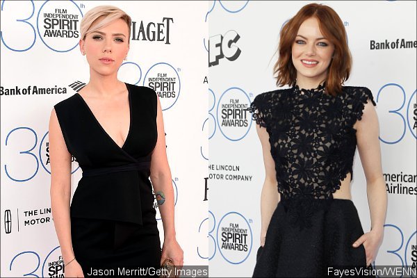 Scarlett Johansson and Emma Stone Rock LBDs at 2015 Indie Spirit Awards