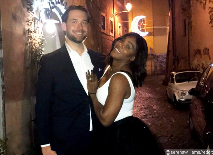 Serena Williams Shows Off Her Insanely Huge Engagement Ring in Photo With Fiance