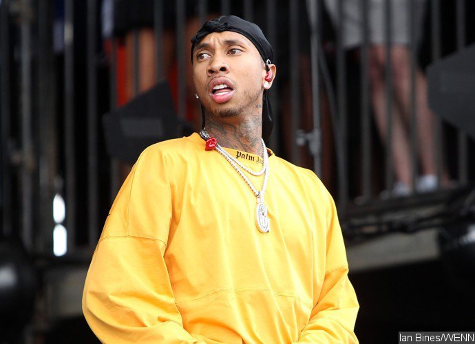 Tyga Spotted Wearing Matching Sneakers With Mystery Brunette