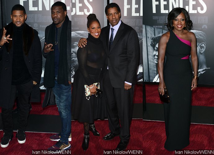 Usher Joins Denzel Washington and Viola Davis at 'Fences' NYC Premiere