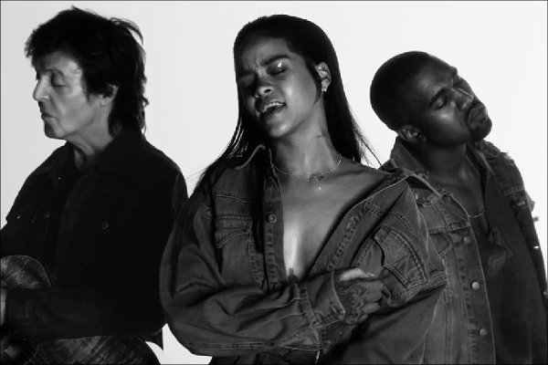 Video Premiere: Rihanna's 'FourFiveSeconds' Ft. Kanye West and Paul McCartney