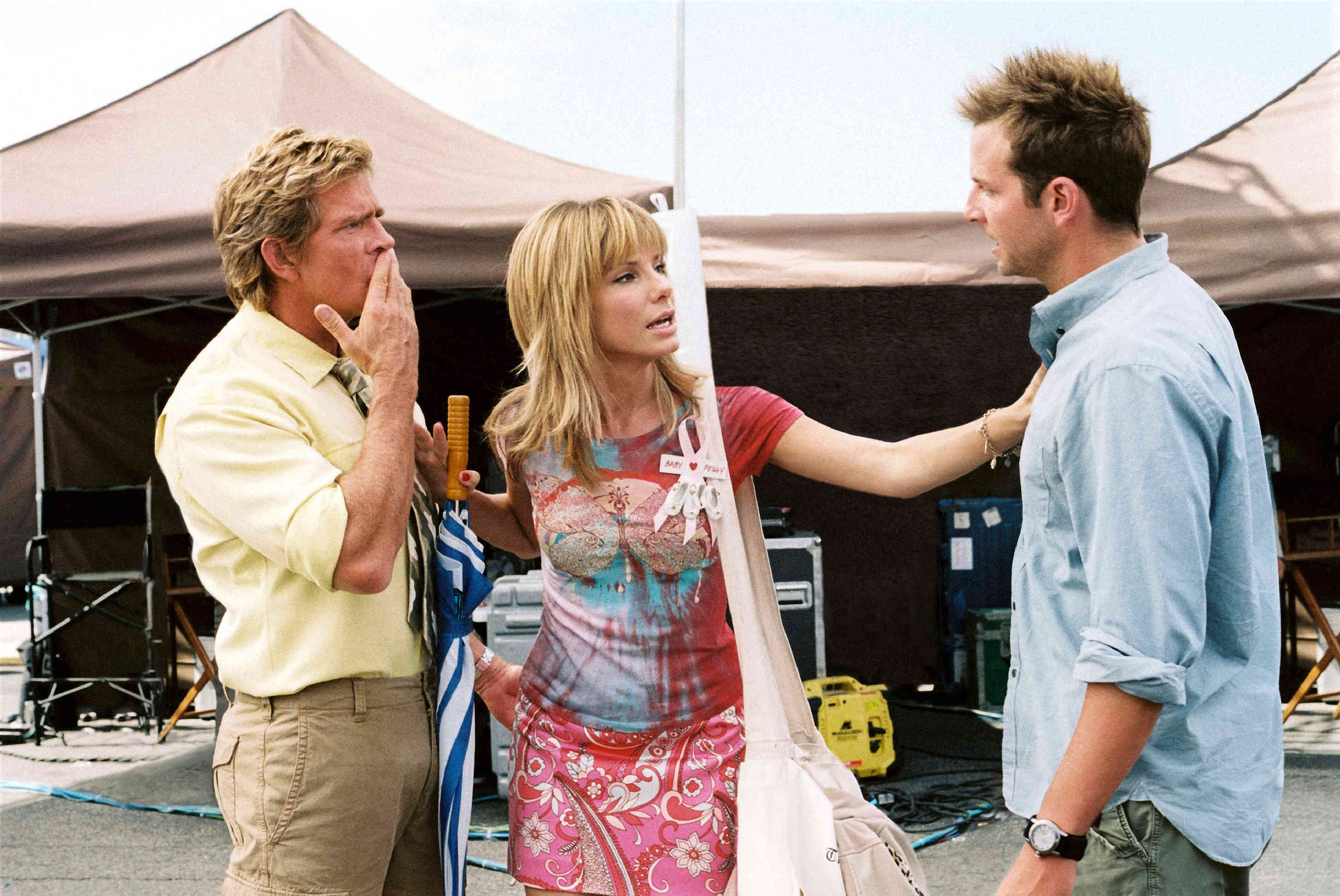 Thomas Haden Church, Sandra Bullock and Bradley Cooper in 20th Century Fox's All About Steve (2009). Photo credit by Suzanne Tenner.