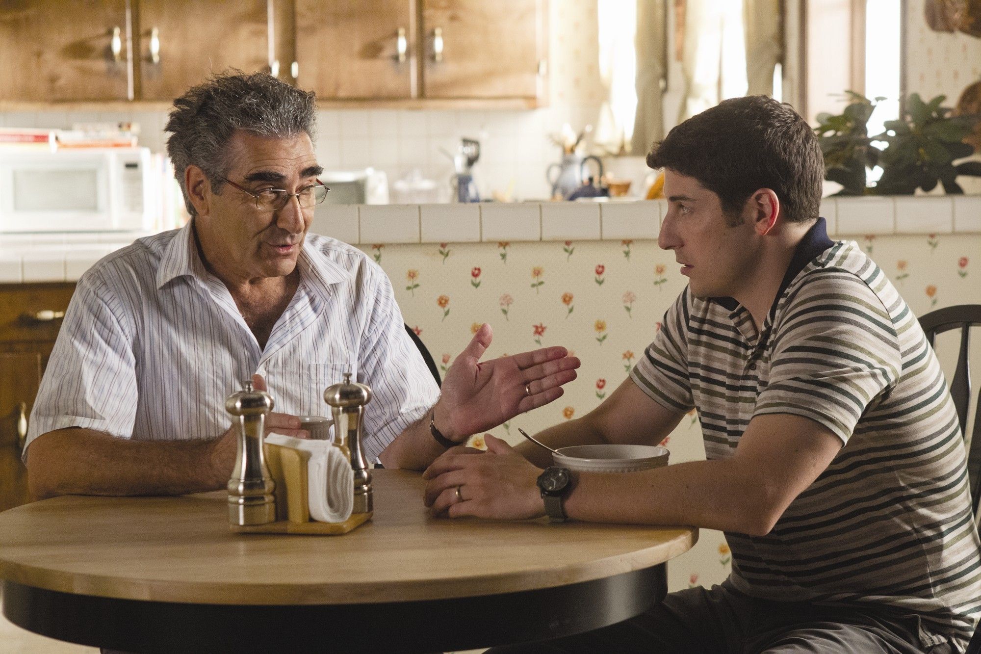 Eugene Levy stars as Jim's Dad and Jason Biggs stars as Jim Levenstein  in Universal Pictures' American Reunion (2012)