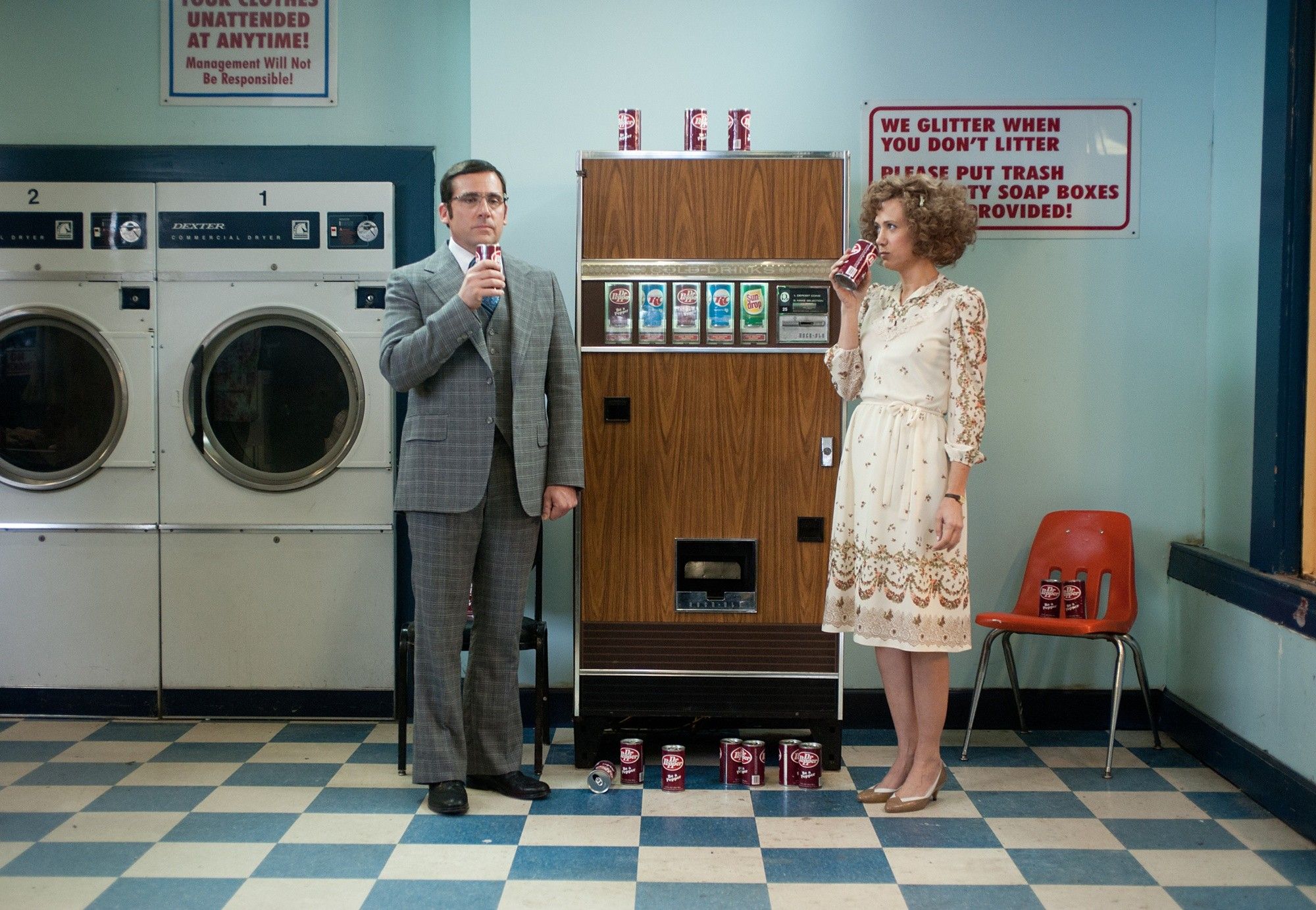 Steve Carell stars as Brick Tamland and Kristen Wiig stars as Chani in Paramount Pictures' Anchorman: The Legend Continues (2013)