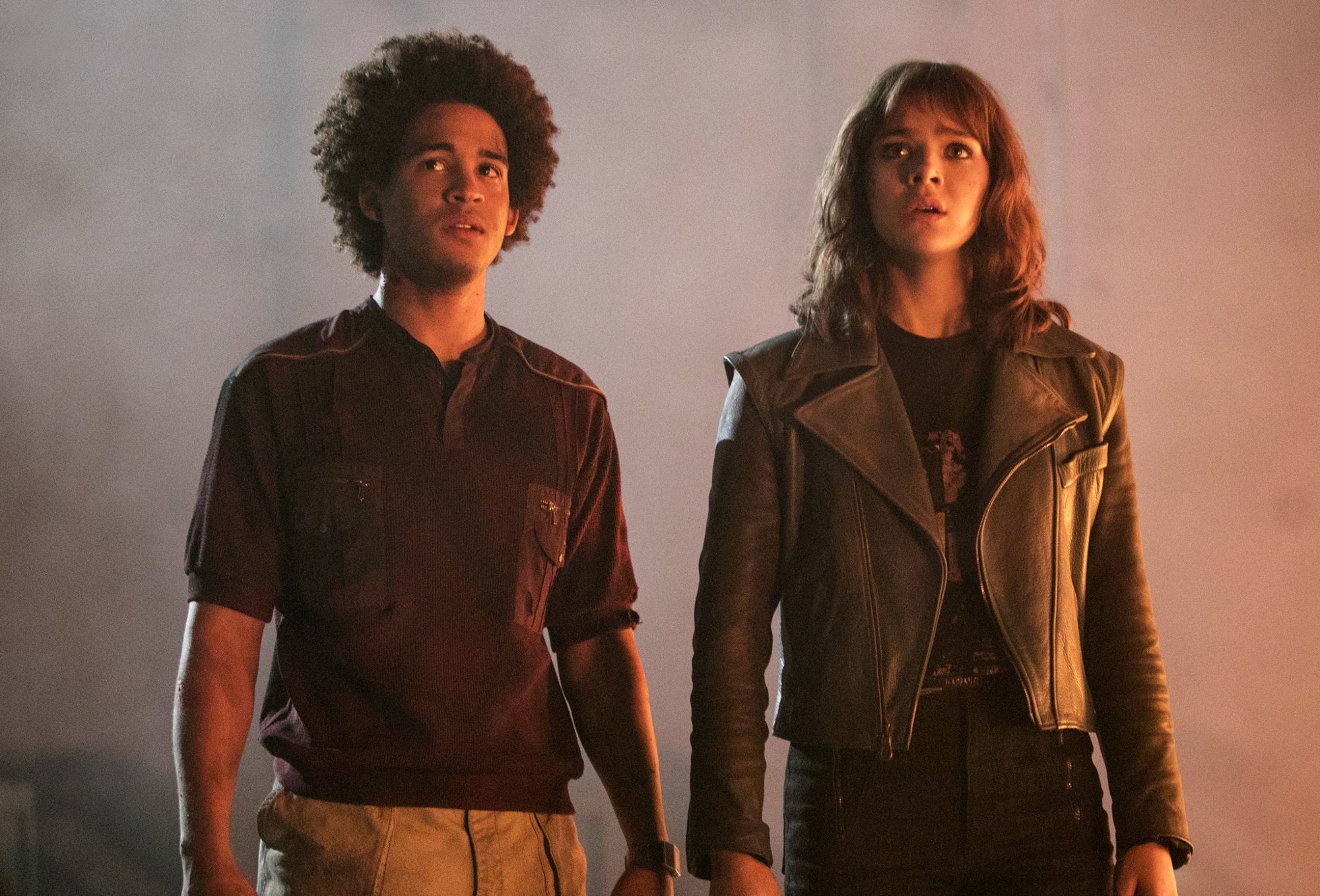 Jorge Lendeborg Jr. stars as Memo and Hailee Steinfeld stars as Charlie Watson in Paramount Pictures' Bumblebee (2018)