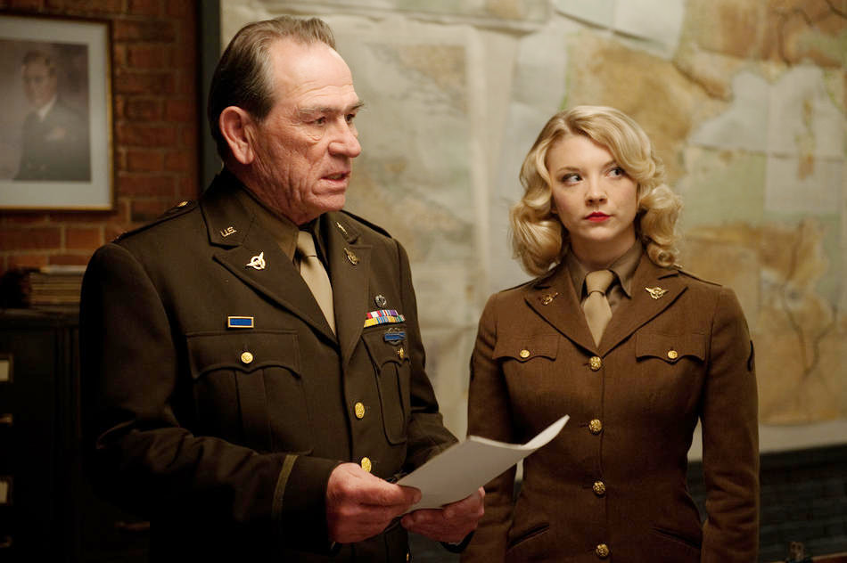 Tommy Lee Jones stars as Col. Chester Phillips and Natalie Dormer stars as Private Lorraine in Paramount Pictures' Captain America: The First Avenger (2011)