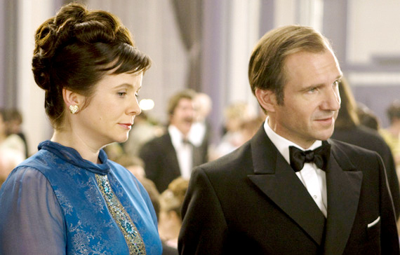 Emily Watson stars as Mrs Kendrick and Ralph Fiennes stars as Mr Kendrick in Sony Pictures Releasing's Cemetery Junction (2010)