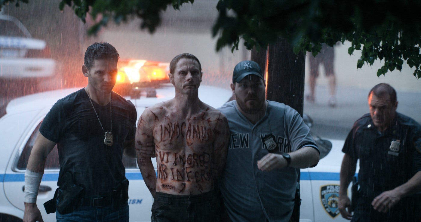 Eric Bana stars as Ralph Sarchie and Sean Harris stars as Santino in Screen Gems' Deliver Us from Evil (2014)