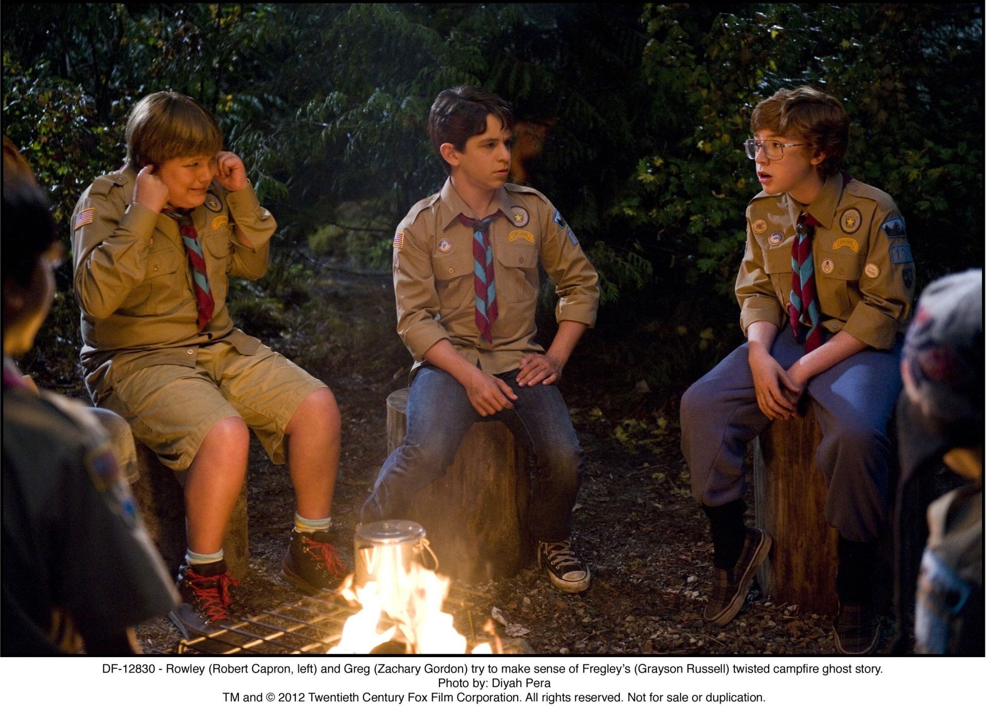 Robert Capron, Zachary Gordon and Grayson Russell in The 20th Century Fox's Diary of a Wimpy Kid: Dog Days (2012). Photo credit by Diyah Pera.