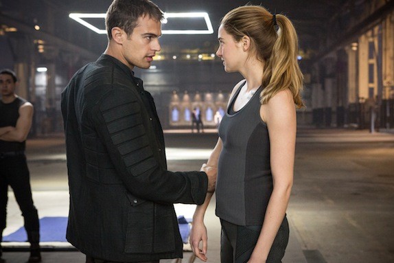 Theo James stars as Four and Shailene Woodley stars as Beatrice Prior/Tris in Summit Entertainment's Divergent (2014)