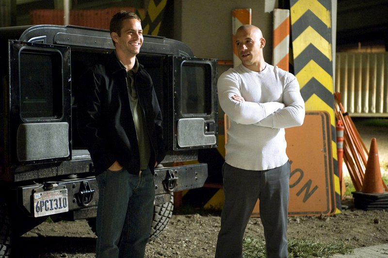 Paul Walker stars as Brian O'Conner and Vin Diesel stars as Dominic Toretto in Universal Pictures' Fast and Furious (2009)
