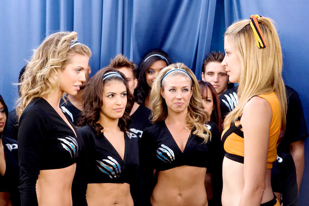 AnnaLynne McCord stars as Gwyneth and Sarah Roemer stars as Carly in Screen Gems' Fired Up (2009). Photo credit by Suzanne Tenner.