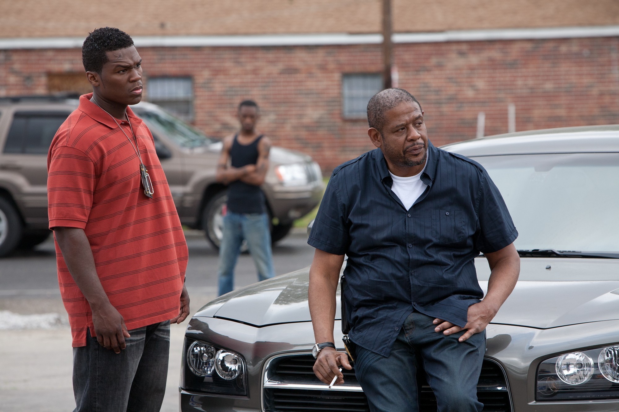 50 Cent stars as Malo and Forest Whitaker stars as LaRue in Lions Gate Films' Freelancers (2012)