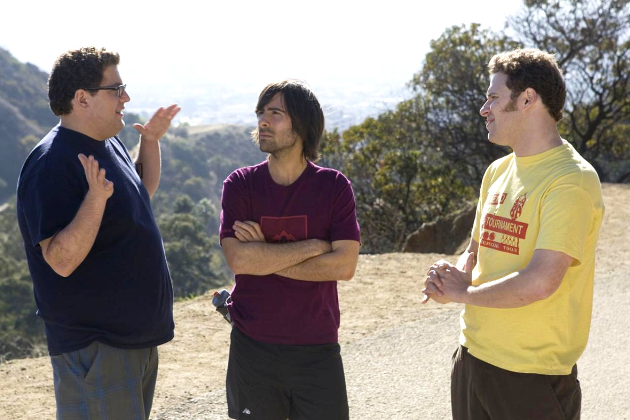 Jonah Hill, Jason Schwartzman and Seth Rogen in Universal Pictures' Funny People (2009)