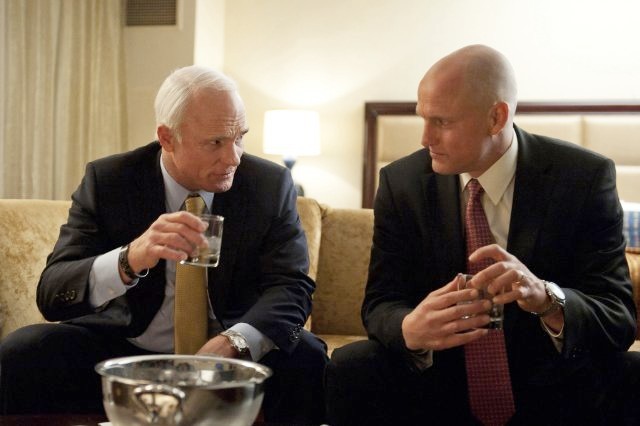 Ed Harris stars as John McCain and Woody Harrelson stars as Steve Schmidt in HBO Films' Game Change (2012)