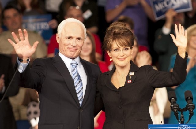 Ed Harris stars as John McCain and Julianne Moore stars as Sarah Palin in HBO Films' Game Change (2012)