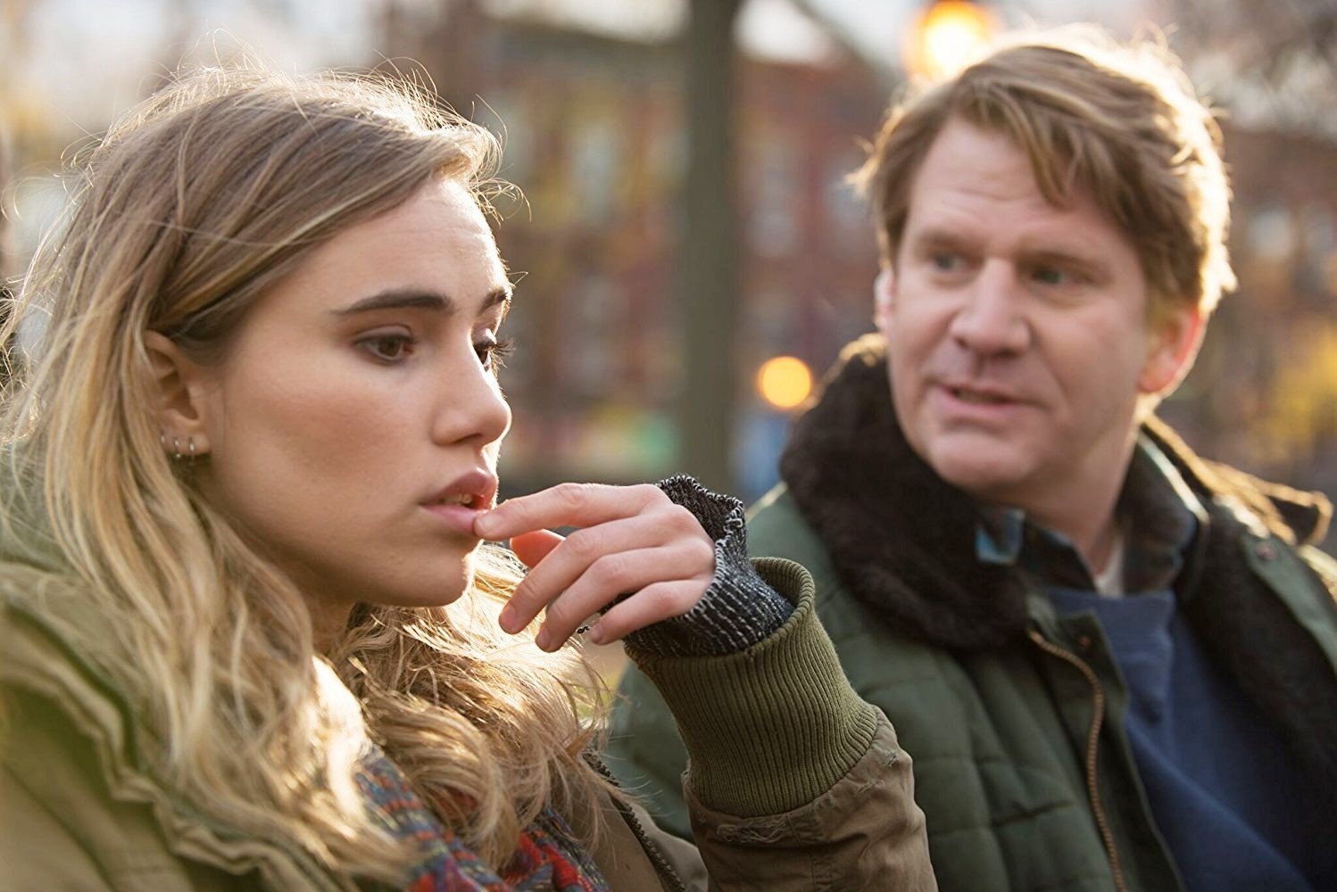 Suki Waterhouse stars as The Girl and Dash Mihok stars as Victor in 308 Ent's The Girl Who Invented Kissing (2017)