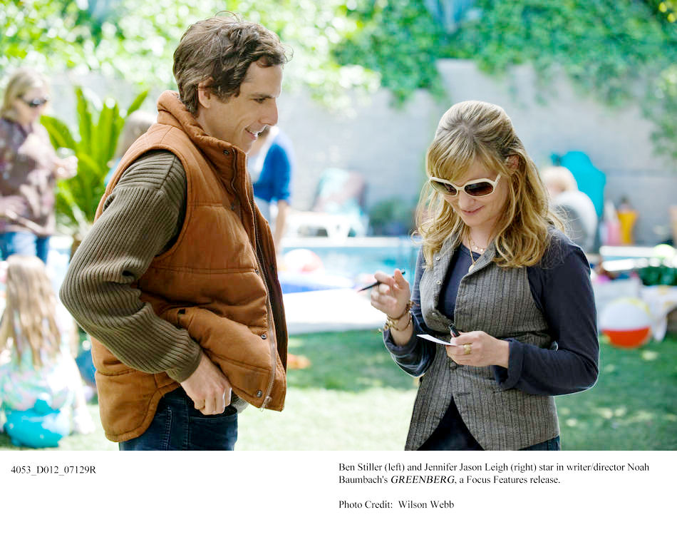 Ben Stiller stars as Roger Greenberg and Jennifer Jason Leigh stars as Beth in Focus Features' Greenberg (2010). Photo credit by Wilson Webb.