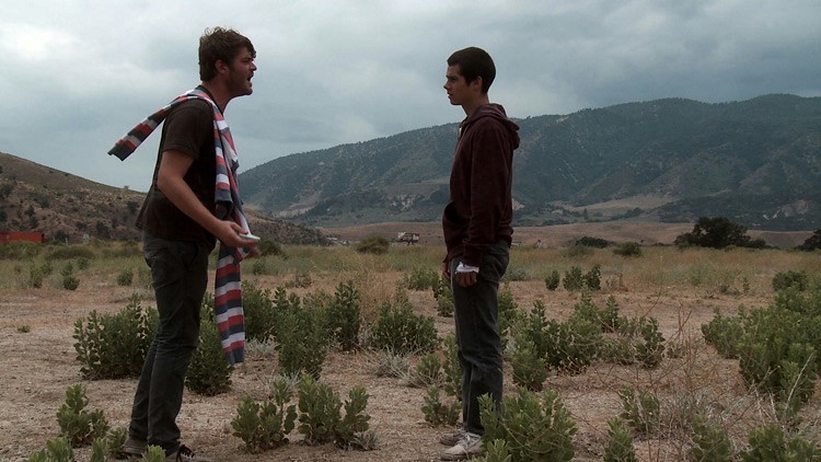 James Pumphrey stars as Fitz and Dylan O'Brien stars as Jimmy in Millennium Entertainment's High Road (2012)