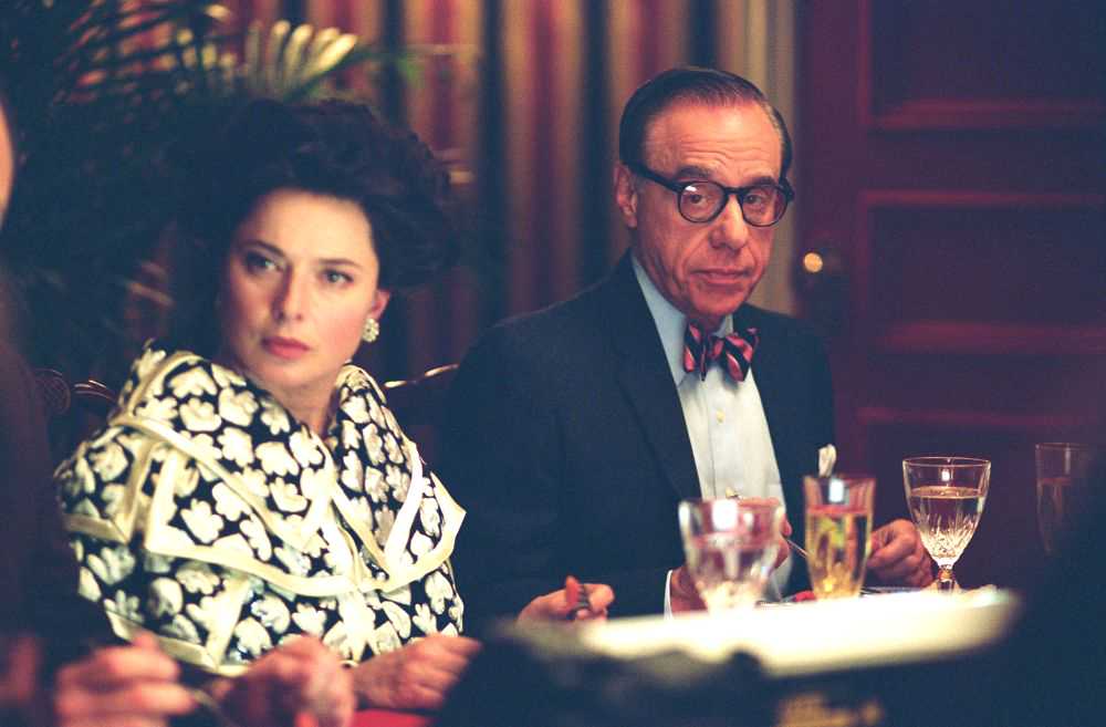 Isabella Rossellini as Gloria Guinness and Peter Bogdanovich as Bennett Cerf in Warner Independent Pictures' Infamous (2006)
