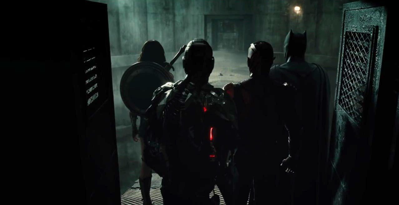 Gal Gadot, Ray Fisher, Ezra Miller and Ben Affleck in Warner Bros. Pictures' Justice League (2017)