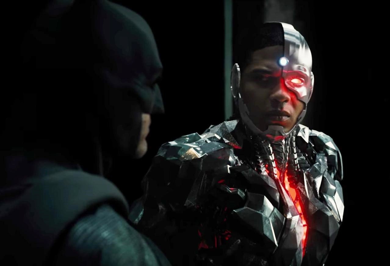 Ben Affleck stars as Bruce Wayne/Batman and Ray Fisher stars as Victor Stone/Cyborg in Warner Bros. Pictures' Justice League (2017)